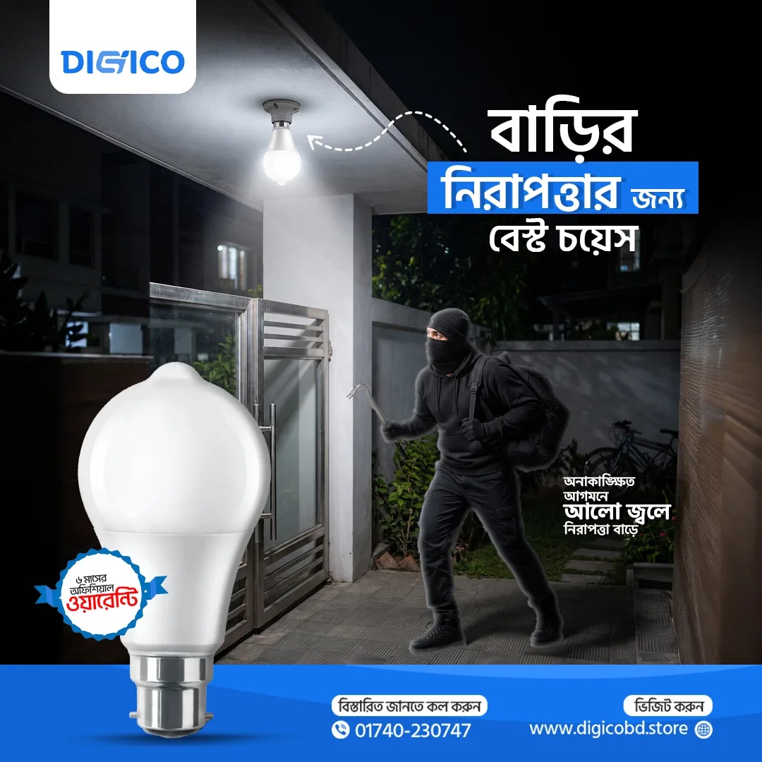 Motion Sensor LED Bulb 20W