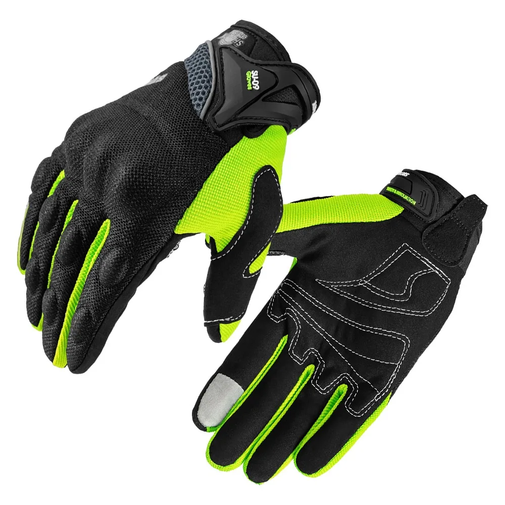 Black & Neon Yellow Touchscreen Riding Gloves