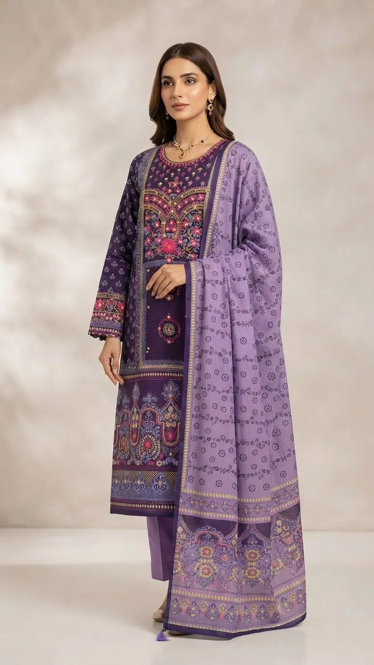 Kar Chupi Boutique Unstitched Three Piece for Women