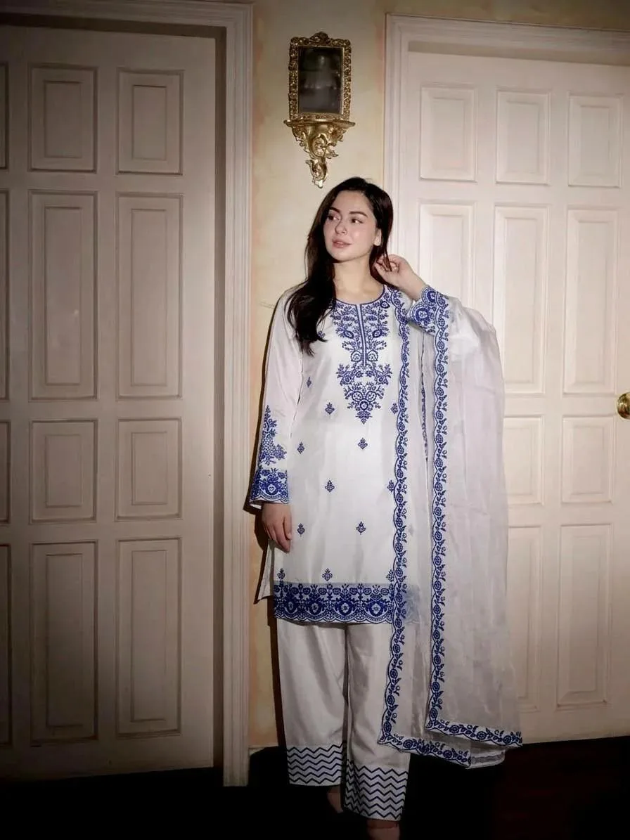 Embroidery Readymade Three Piece – Premium Luxury Collection