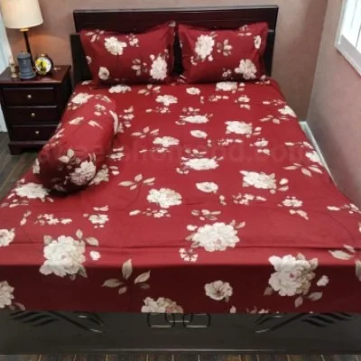Twill Cotton Bed Sheet 4 Pcs Set (10)