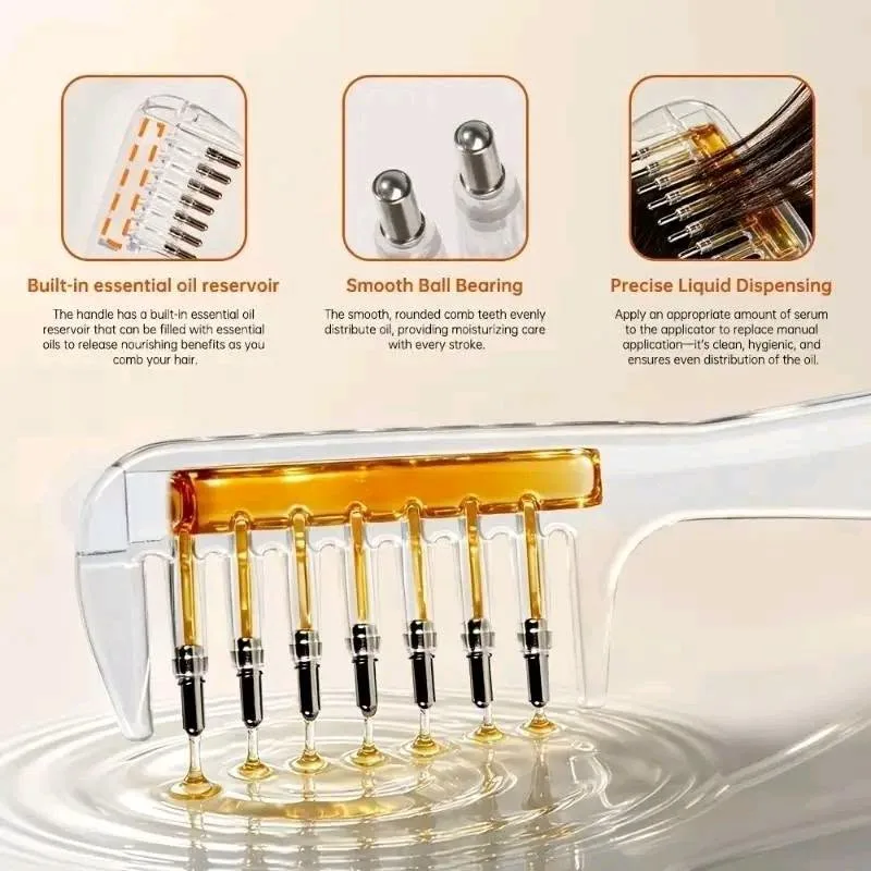 Hair Oil Massage Comb â Built-in Oil Dispenser Scalp Massager