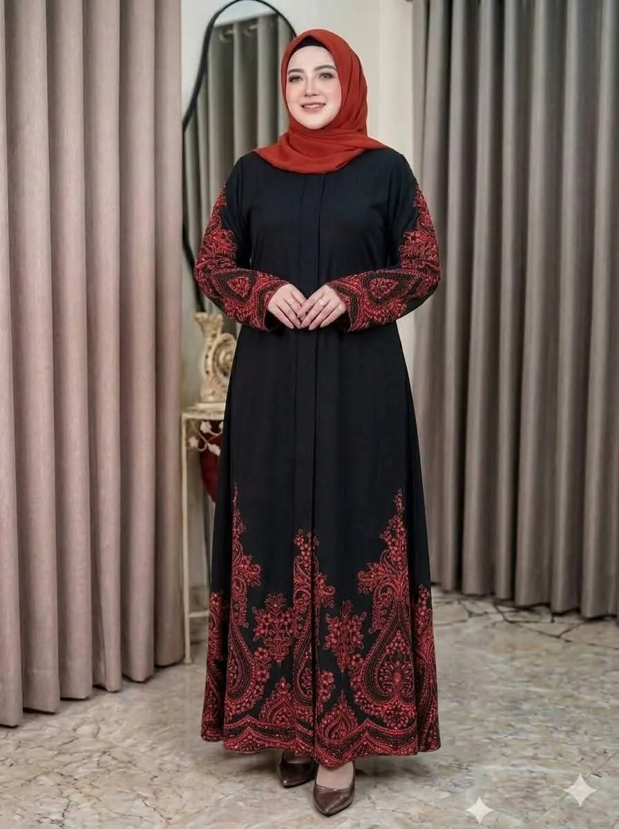 (B&V)Saudia Print Borka (Only Borka) | সৌদিয়া প্রিন্ট বোরকা