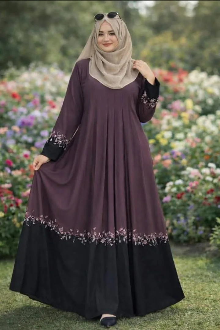 Embroidery Contrast Borka (Only Borka) | এমব্রয়ডারি কনট্রাস্ট বোরকা