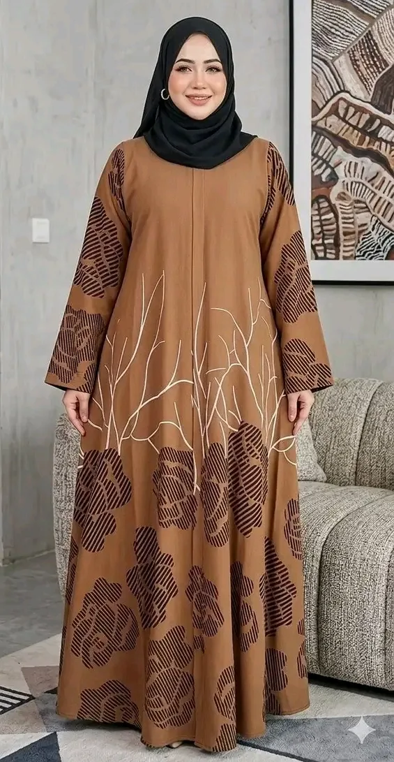 (B&V)Jayma Print Borka (Only Borka) | জায়মা প্রিন্ট বোরকা