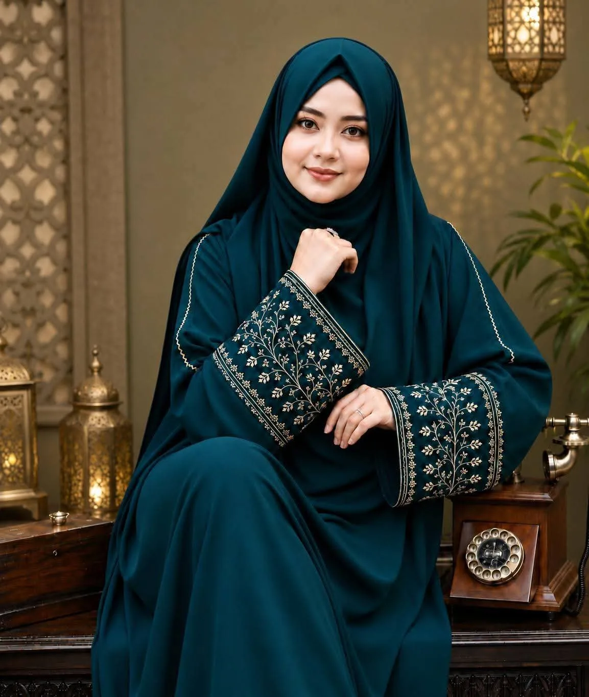 (B&V)Anzar Embroidery Borka (Only Borka) | আনজার এমব্রয়ডারি বোরকা (3)