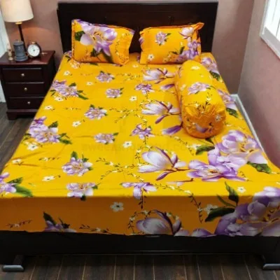 Twill Cotton Bed Sheet 4 Pcs Set (11)