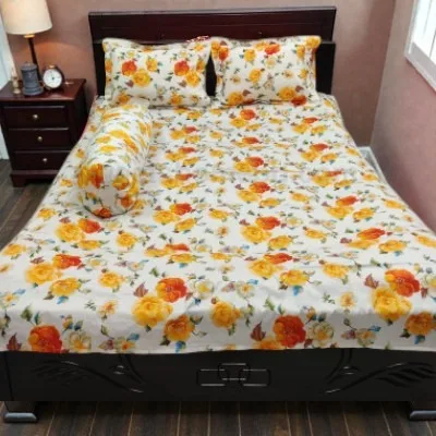 Twill Cotton Bed Sheet 4 Pcs Set (9)