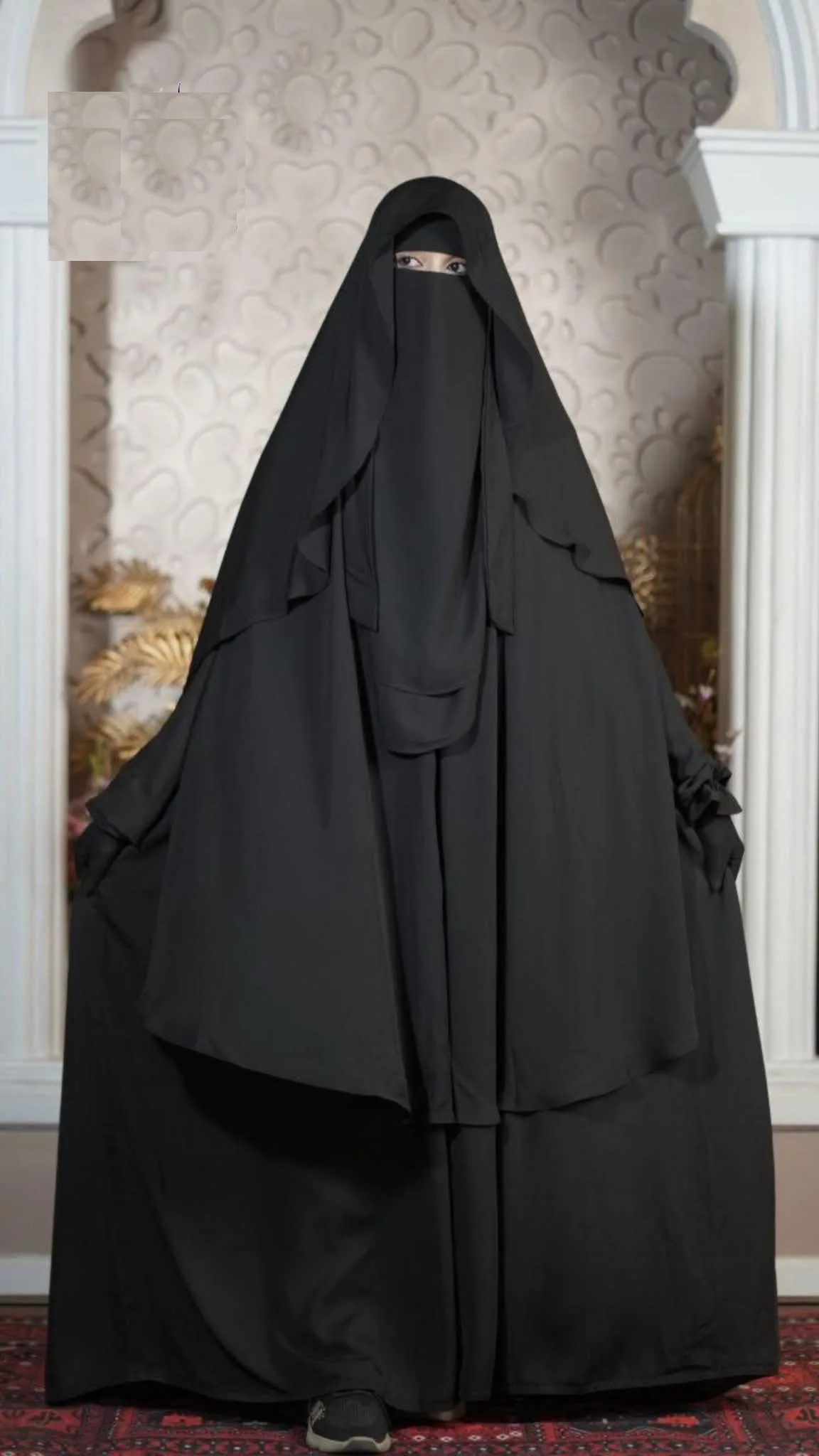 (B&V)Muslima Borkha Set with Hijab & Niqab | মুসলিমা বোরখা সেট