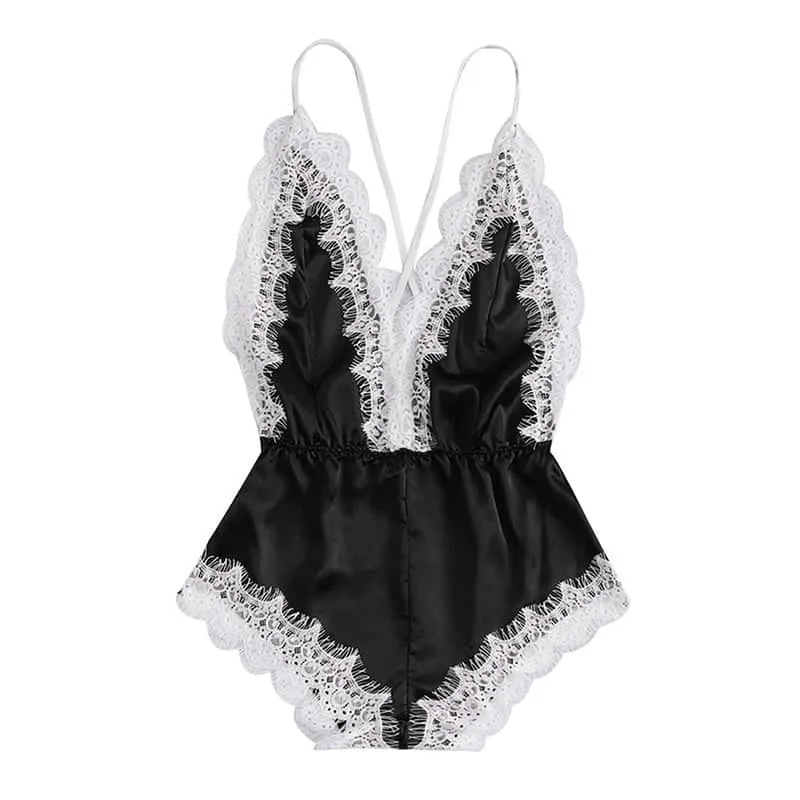 Premium Silk Solid Satin Night Suit with Lace Work