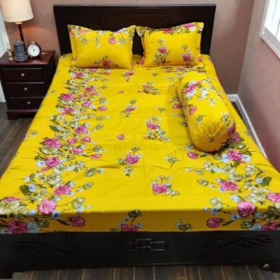 Twill Cotton Bed Sheet 4 Pcs Set (13)
