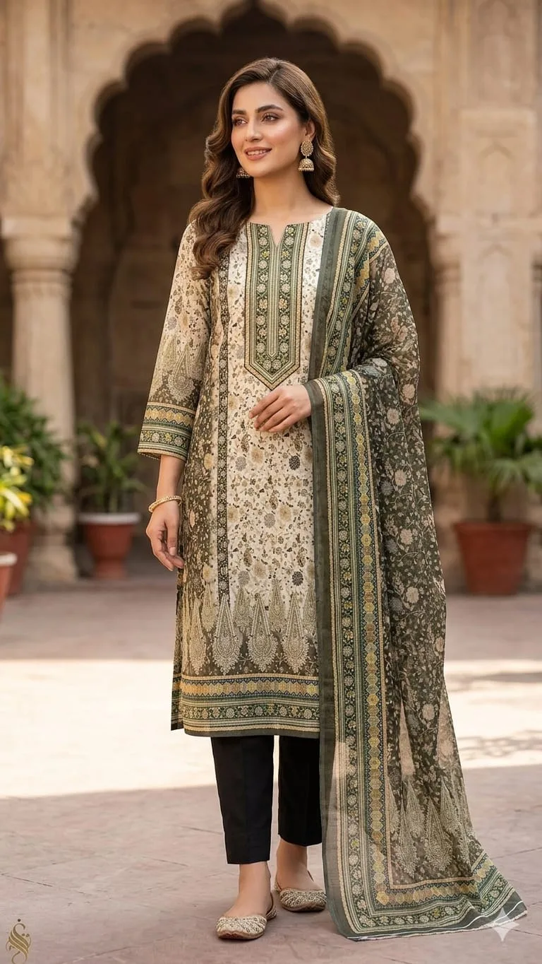 Pakistani Zam Zam Swiss Cotton Digital Print Unstitched Three Piece for Women (4)