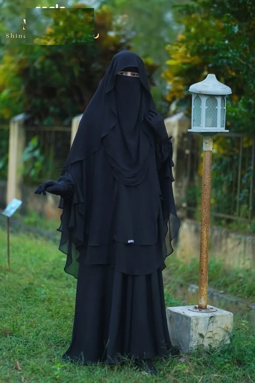 (B&V)Asia Set Borka with Hijab & Niqab | এশিয়া সেট বোরকা