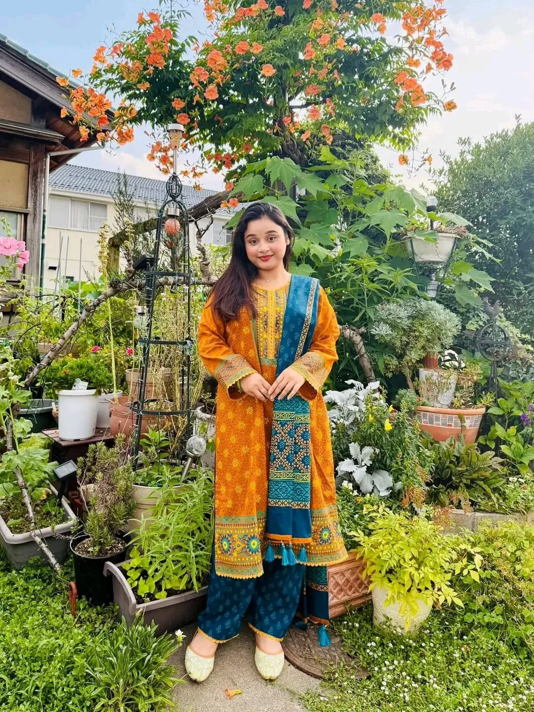 Hand Block Print Boil Fabric Unstitched Three Piece for Women (21)