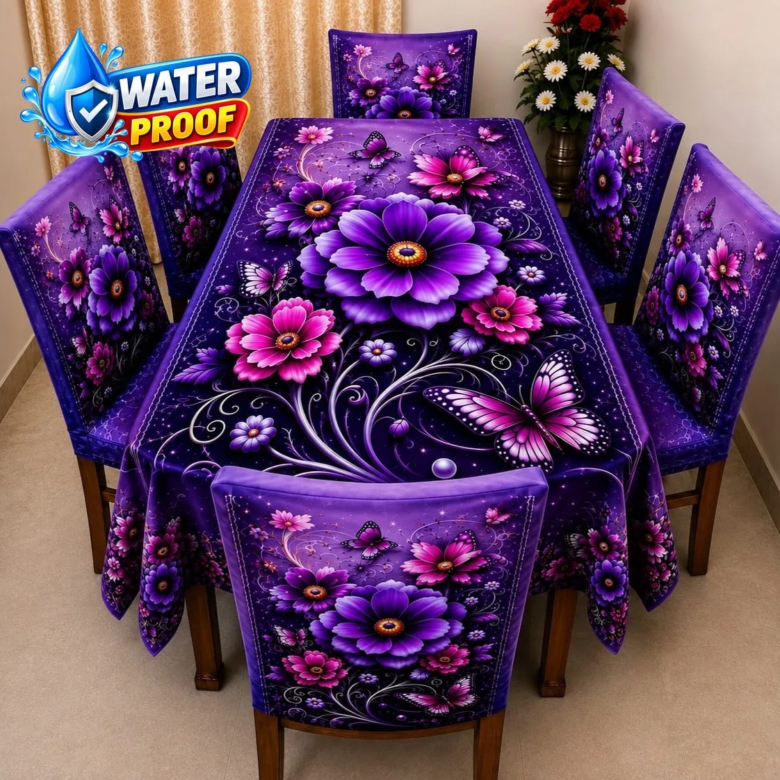 Waterproof 3D Dining Cover Set (4)