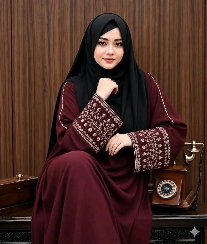 (B&V)Anzar Embroidery Borka (Only Borka) | আনজার এমব্রয়ডারি বোরকা (3)