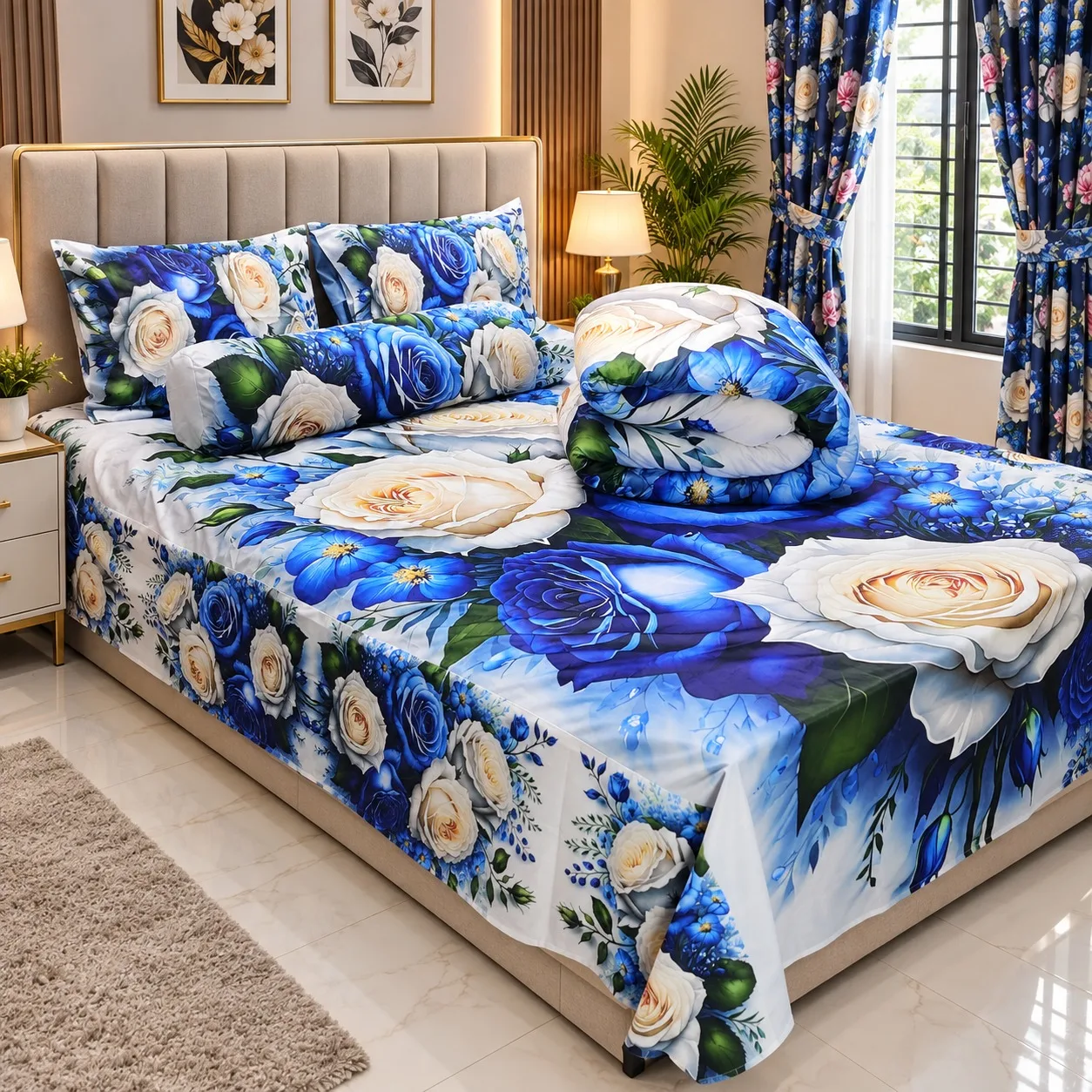 5 Pieces 3D Print Comforter Set (6)
