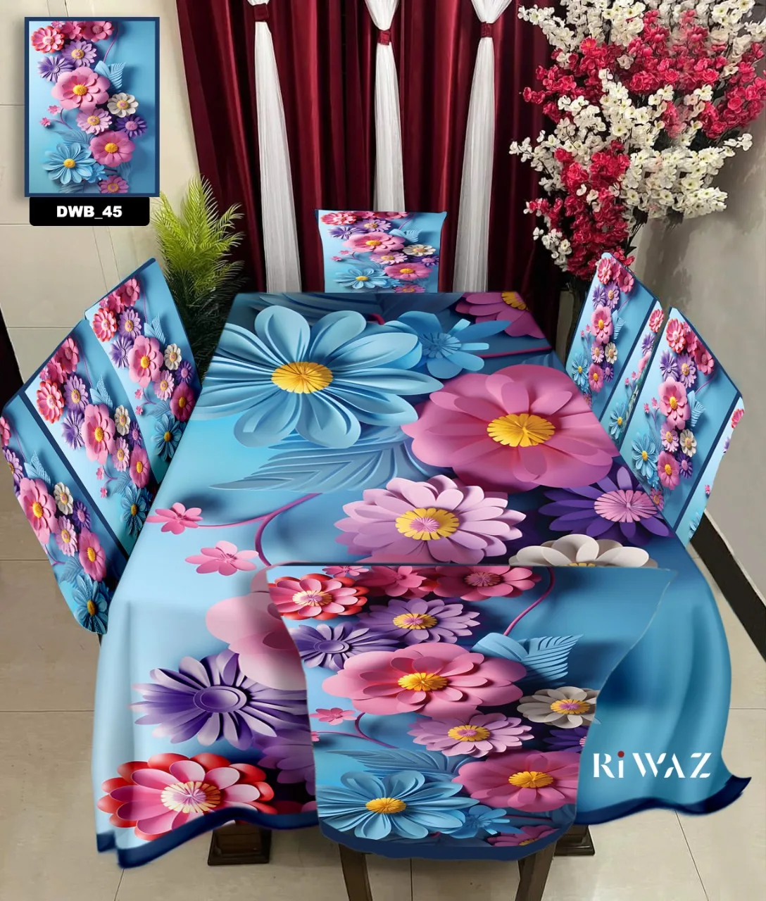 Original 3D Printed Dining Chair Table Cover Set (9)