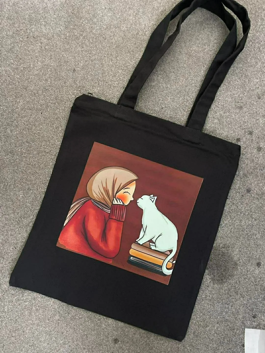 Premium Canvas Tote Bag â Custom DTF Rubber Print with Zipper (PART -7)
