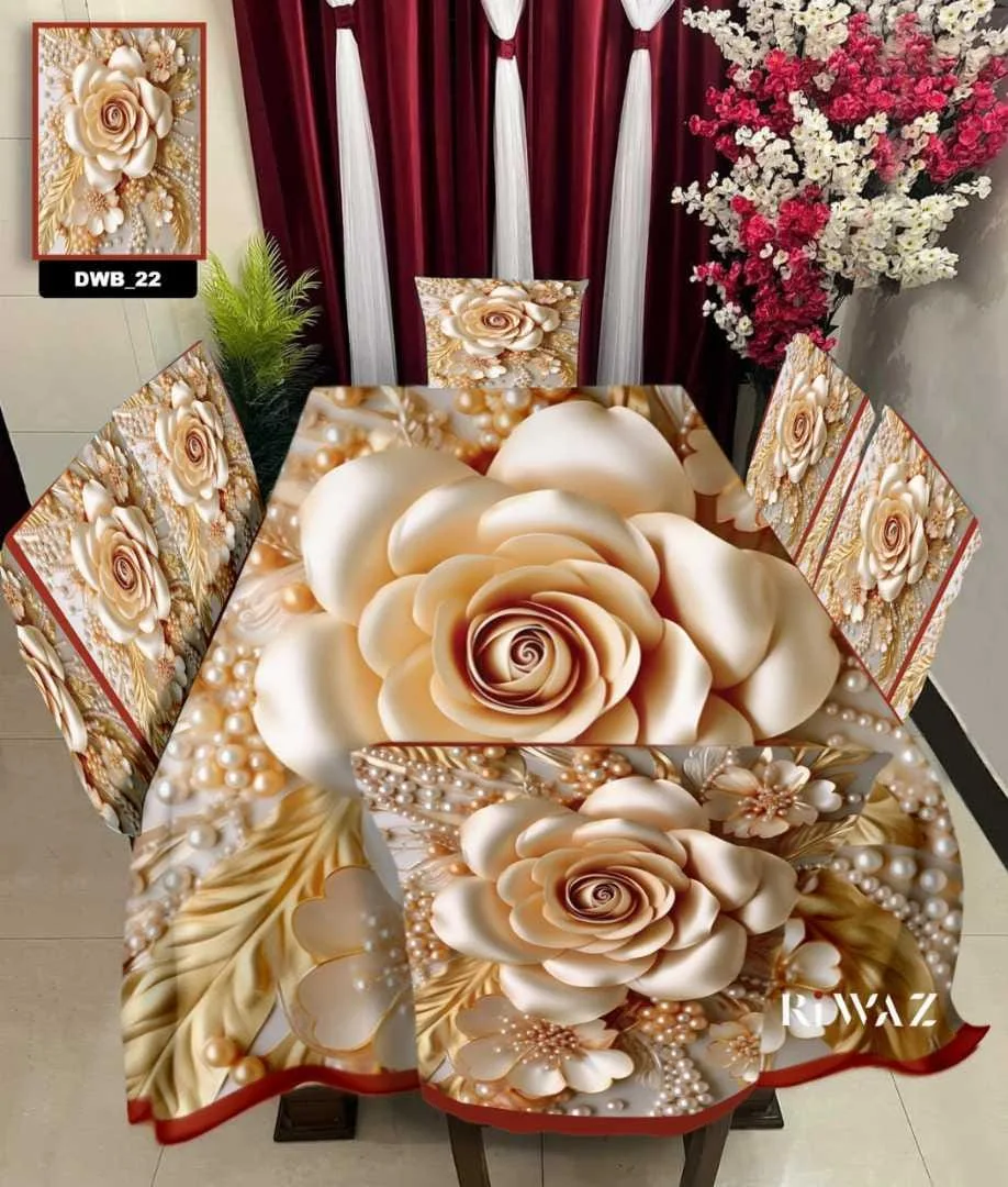 Original 3D Printed Dining Chair Table Cover Set (7)