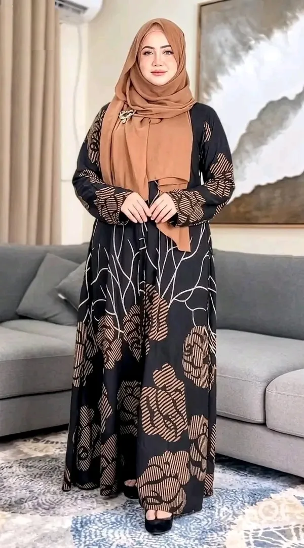 (B&V)Jayma Print Borka (Only Borka) | জায়মা প্রিন্ট বোরকা