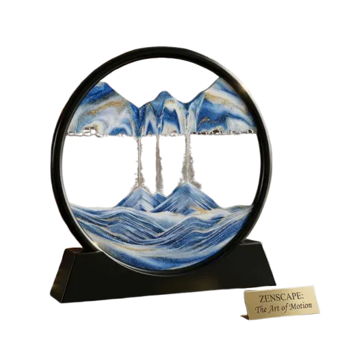 3D Sand Art Liquid Motion Decorative Showpiece – চোখ জুড়ানো Moving Sand Art